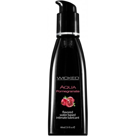 Лубрикант с ароматом граната Wicked Aqua Pomegranate - 60 мл.